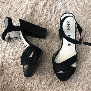 Black Anne Klein Heels with Platform